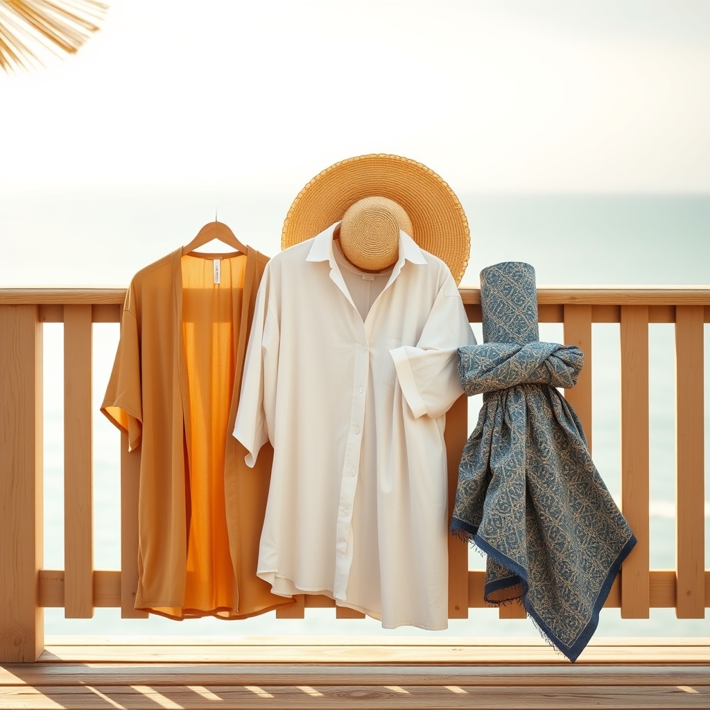 Imagen editorial para Salidas de playa: guía para elegir entre kimono, camisa, vestido y pareo